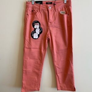 Curve Appeal Peach Capri Pants